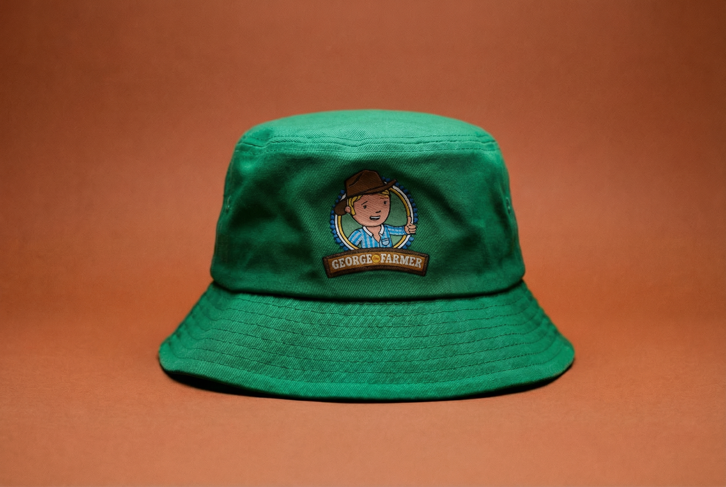 Green Bucket Hat with removable strap